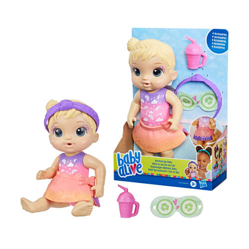 Baby Alive Rainbow Spa Baby Doll, Blonde Hair