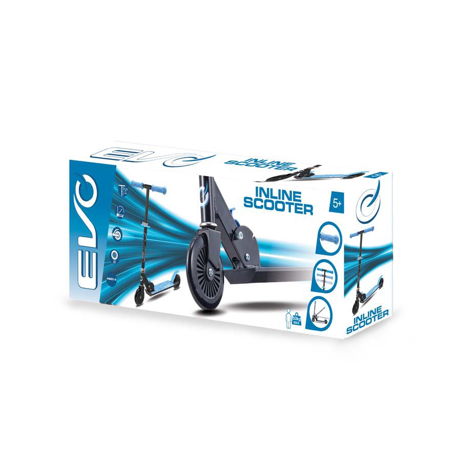 EVO Inline Scooter Black / Light Blue (Alu & TPR) | Toys”R EVO Inline Scooter Black / Light Blue (Alu & TPR) | Toys”R