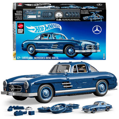 Mattel Brick Shop Hot Wheels HWW25 Mercedez-Benz 300Sl Car Playset