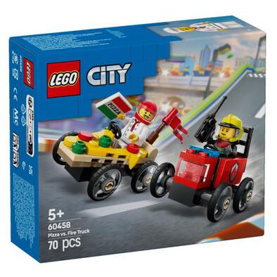 LEGO City Pizza vs. Fire Truck Race Car Pack 60458