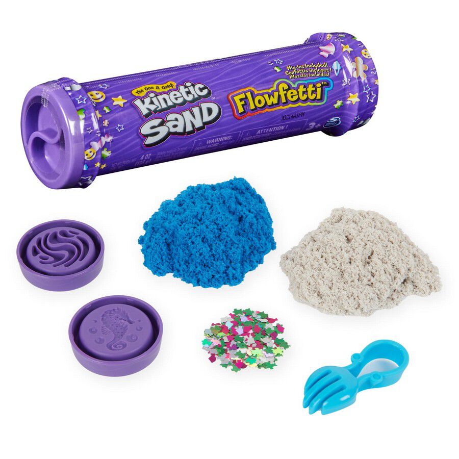 Kinetic Sand Flowfetti Play Sand with Glitter Mix ins 4oz 113g Assortment Toys R Us Brunei Official Website