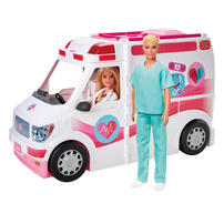 Barbie & Ken Care Clinic Dolls And Vehicle Playset