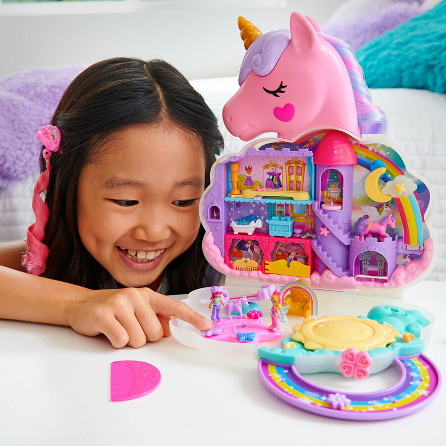 Polly Pocket Rainbow Unicorn Salon Toys R Us Brunei Official Website