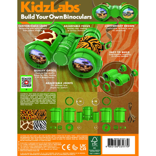 4M Kidzlabs Build Your Own Binoculars