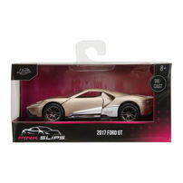 Pink Slips 1:32 2017 Ford GT Die-Cast Car, Toys for Kids and Adults (Metallic Gold)