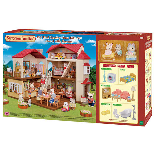 Sylvanian Families Red Roof Country Home Gift Set - Secret Attic Playroom