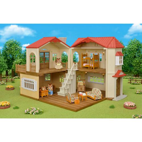 Gift Set Sylvanian Families Red Roof Mansion Sylvanian Red Roof
