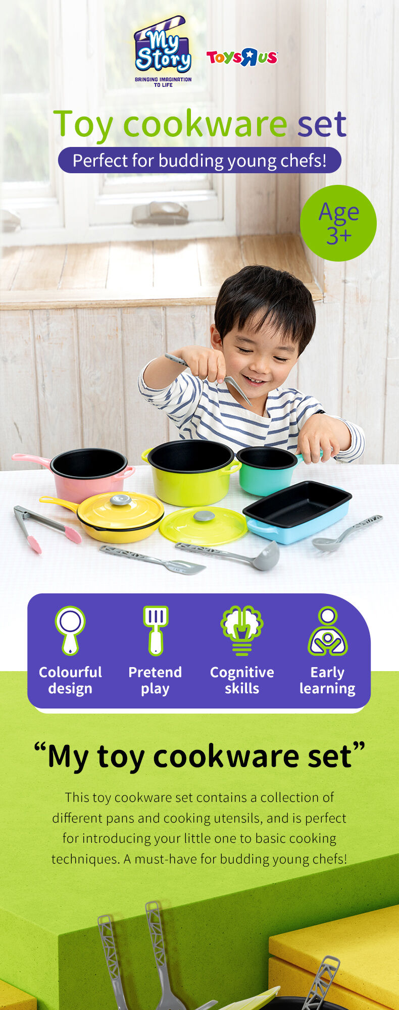 My Story Little Chef Cookware Set Toys R Us Brunei