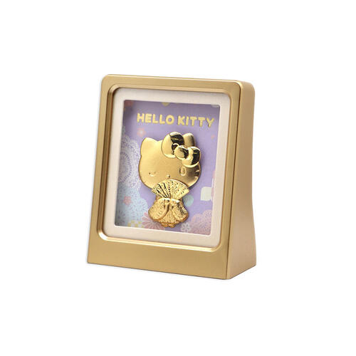 Hello Kitty Showa Collection 24K Gold Foil in Frame