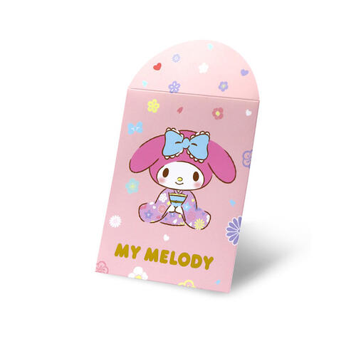 Sanrio My Melody Showa Collection Gold Foil with Charm Bag