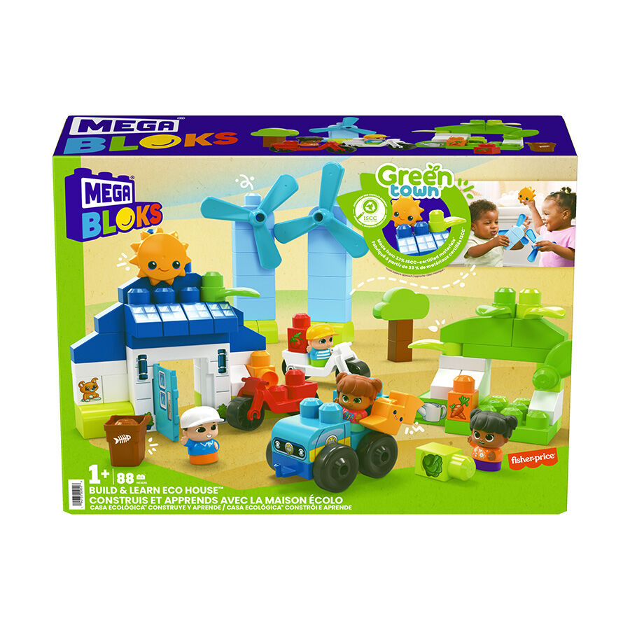 Mega Bloks First Builders Green Town Build Learn Eco House