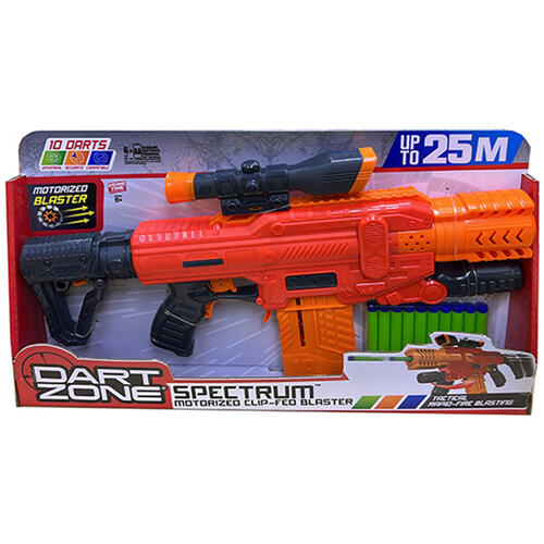 Dart Zone Spectrum Red Motorized Clip-Fed Blaster