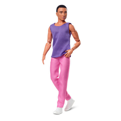 Barbie Looks Doll Ken Purple Top With Pink Pants