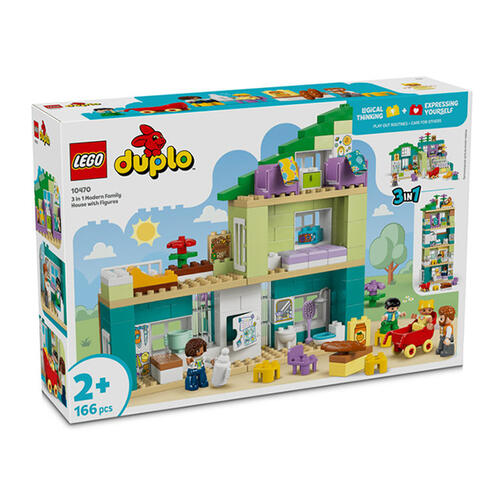 LEGO DUPLO Town 3 in 1 Modern Family House with Figures 10470