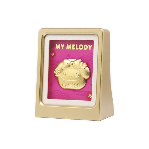 My Melody Daruma Collection 24K Gold Foil in Frame