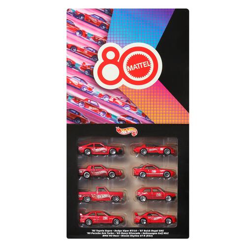 Hotwheels Silver Series Mattel 80th 8-Pack O/S