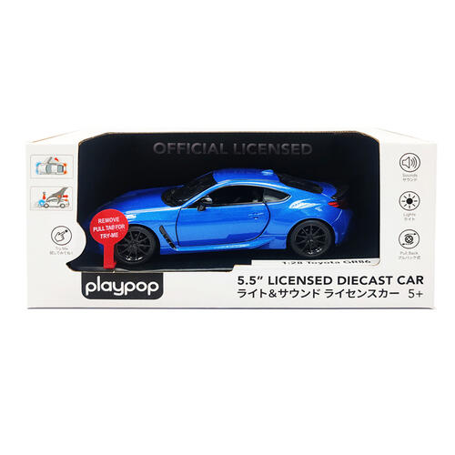 playpop 5.5" License Diecast Car - 1:28 Toyota Gr86 (Light & Sound)