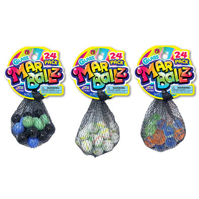 Ja-Ru Glass Marbalz 24 Pack - Assorted