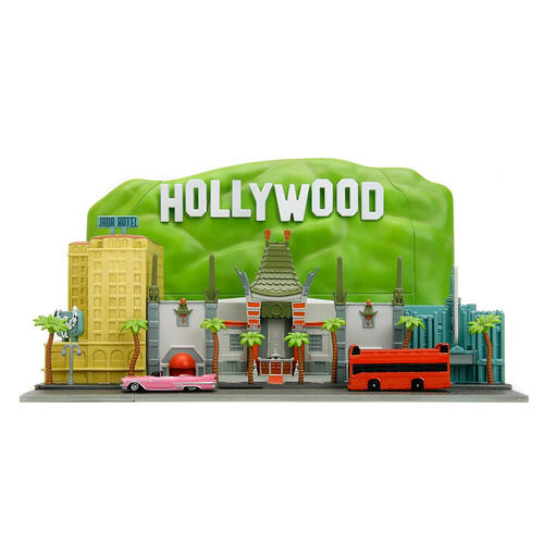 Jada Nanoscene Hollywood Rides Walk Of Fame Diorama With 2 Vehicles