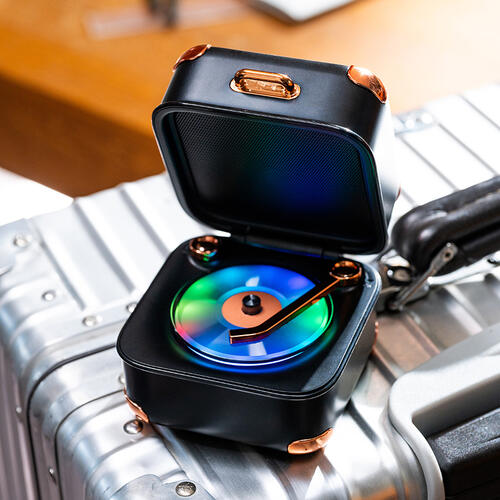 playpop Retro Vinyl Speaker - Black