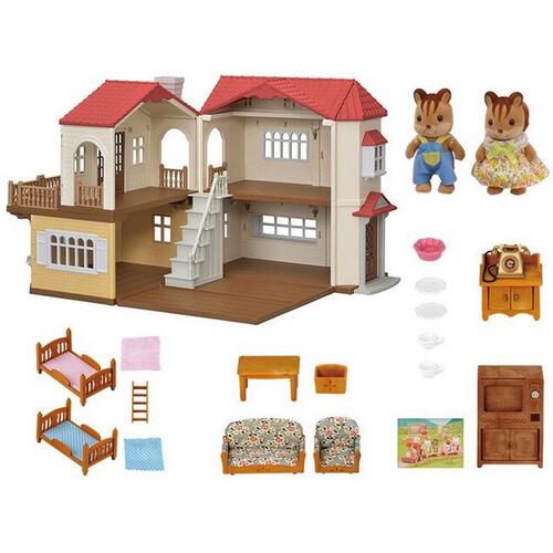 Sylvanian Red Roof Country Home Gift Set C