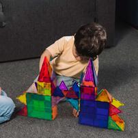 PicassoTiles Magnetic Tiles in Blis 61 Pieces