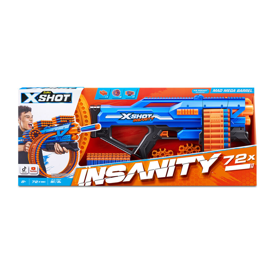 X-Shot Insanity Mad Mega Barrel | Toys”R”Us – Brunei