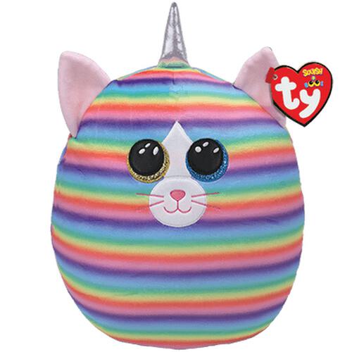 Ty Beanie Boos 14 Inch Squish-A-Boo Heather Rainbow Cat