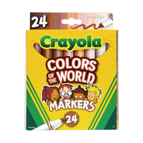 Crayola Colors Of The World 24 Count Broad Line Markers