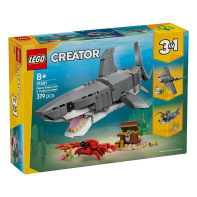 LEGO&reg; Creator Fierce Shark with a Treasure Chest 31381