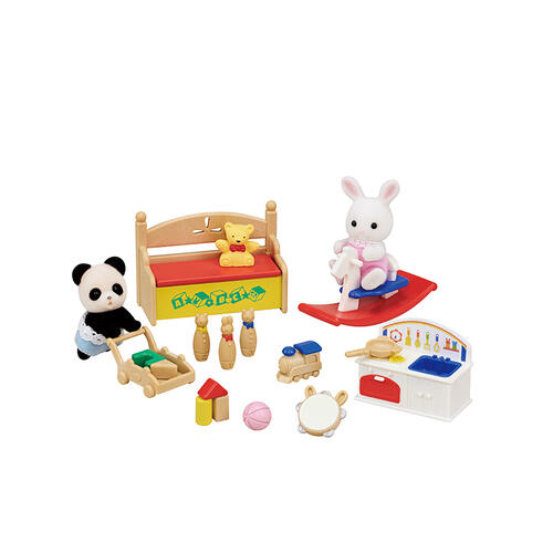 Sylvanian Families Baby's ToyBox - Snow Rabbit & Panda Babies Set