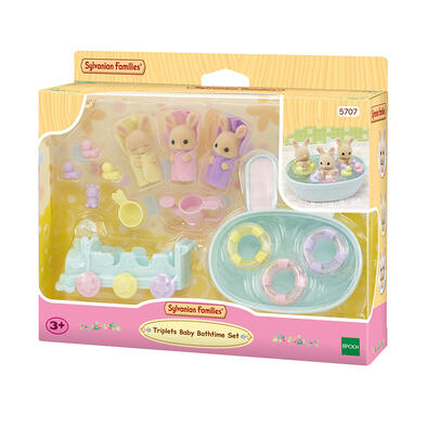 Sylvanian Families Triplets Baby Bathtime Set