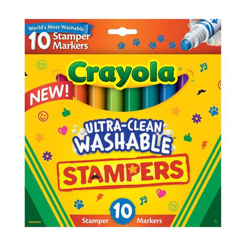 Crayola 10 Ultra-Clean Washable Stamper Markers Set