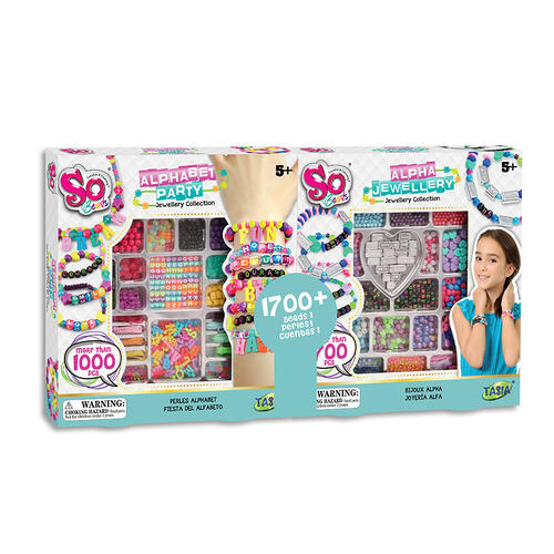 So Beads Alphabet Party Jewellery Collection Bundle Set