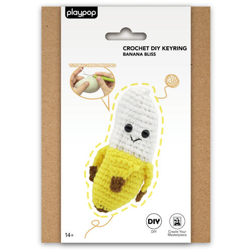 playpop Crochet DIY Keyring Banana
