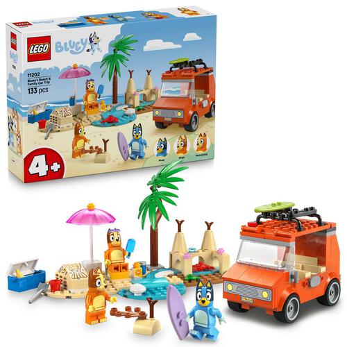 LEGO Bluey Bluey's Beach & Family Car Trip 11202