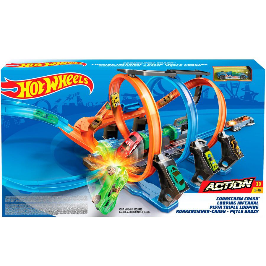 Hot wheels cheap corkscrew crash manual