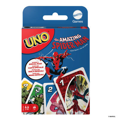 UNO The Amazing Spider-Man Card Game For Kids, Adults & Family Night inspired By Marvel Comic Book Series