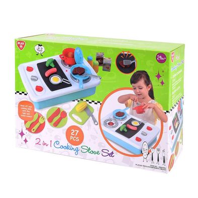 Play Go 2 In 1 Battery Operated Cooking Stove Set (27 Pcs)