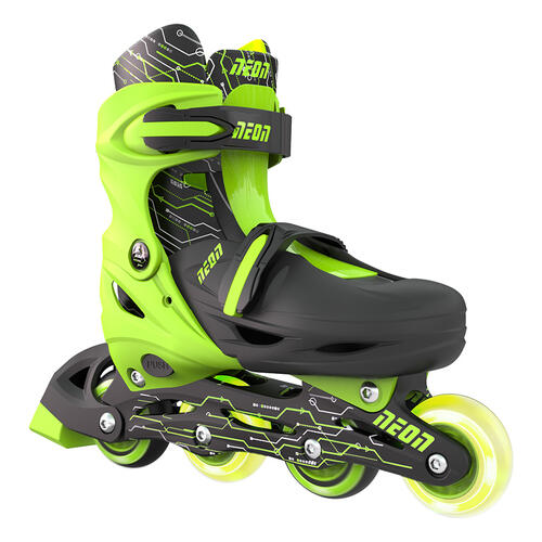 Yvolution Neon Combo Skates 2-in-1 Inline To Quad (Size 3-6) Green