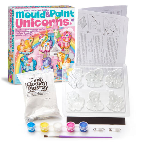 4M Kidz Maker Mould & Paint/Glitter Unicorns 