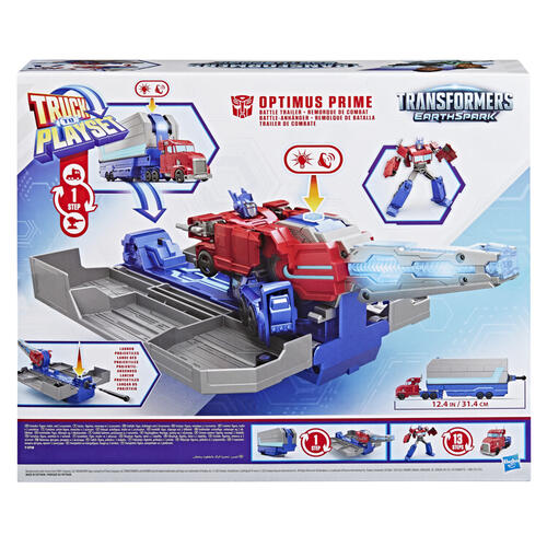 Transformers EarthSpark Optimus Prime Battle Trailer Playset