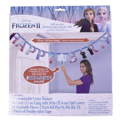 Disney Frozen 2 Jumbo Age and Letter Banner