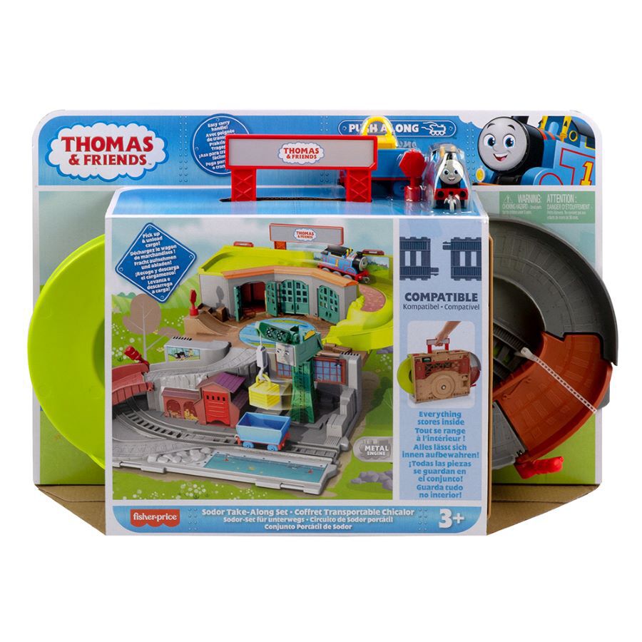Portable train shop set