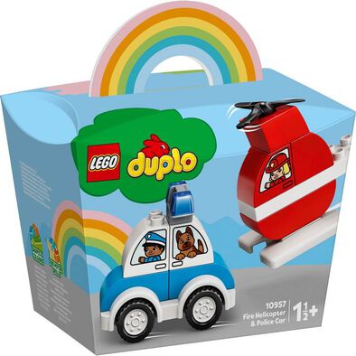 Lego Duplo Creative Play Fire Helicopter & Police Car 10957