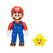 The Super Mario Galaxy Movie - 5&rdquo; Figure Series &ndash; Mario Figure with Luma Star Accessory