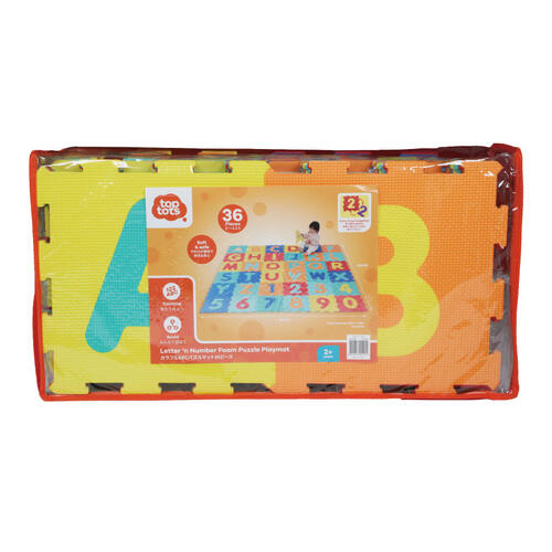 Top Tots Letter ‘n Number Foam Puzzle Playmat - Assorted