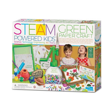  4M Green Paper Craft Steam Powered Kids