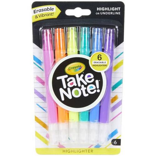 Crayola 6 Colours Highlighter Erasable