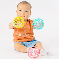 Top Tots Rattle ‘n Roll Coloured Ball - Assorted